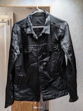 Men's Black Lightweight Shirt Jacket - Casual Button-Up Layer